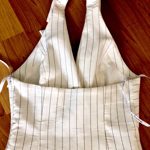 Bebe Timeless pinstrip jumpsuit - Picture 5 of 8